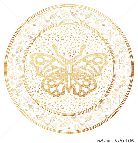 Art deco circle, round border, frame golden Art deco circle, round border, frame golden 65634860