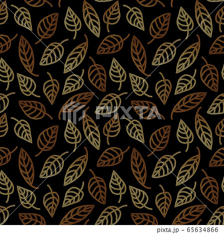 Seamless pattern with gold leaves, art deco style Seamless pattern with gold leaves, art deco style 65634866