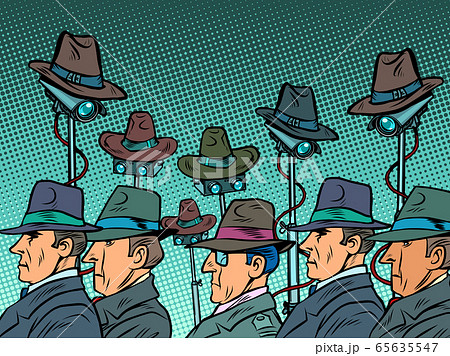 surveillance spy total video surveillance secret information privacy concept 65635547