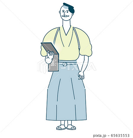 鏡を見る侍 髭をはやしてみる 鏡を見る侍 髭をはやしてみる 65635553
