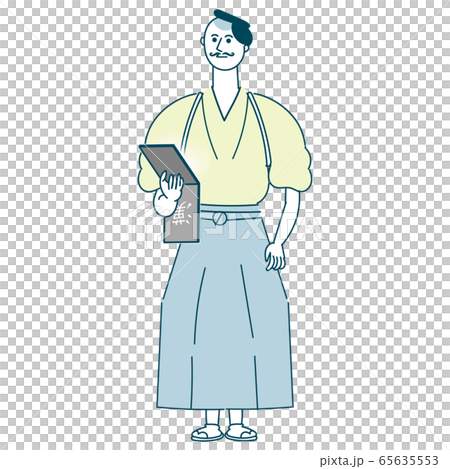 鏡を見る侍 髭をはやしてみる 鏡を見る侍 髭をはやしてみる 65635553
