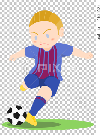 サッカー シュートのイラスト素材