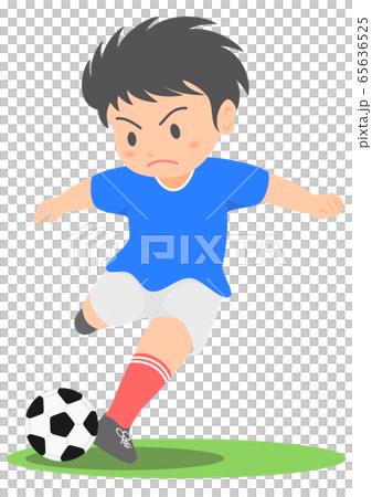 サッカー シュートのイラスト素材