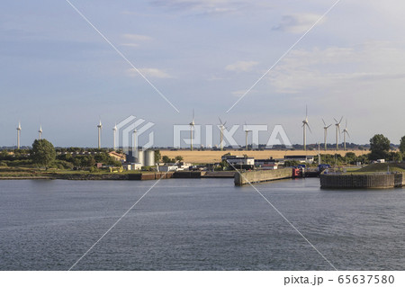 Landscape with electric generators 65637580