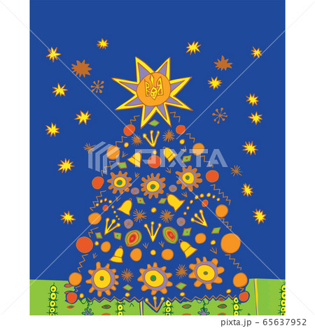 New Year tree, vector illustration 65637952