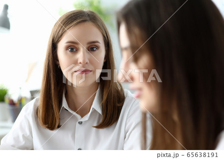 Concerned business lady 65638191