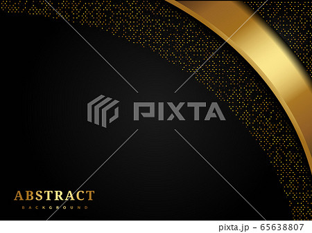 Luxury curve overlap layers black background with 65638807