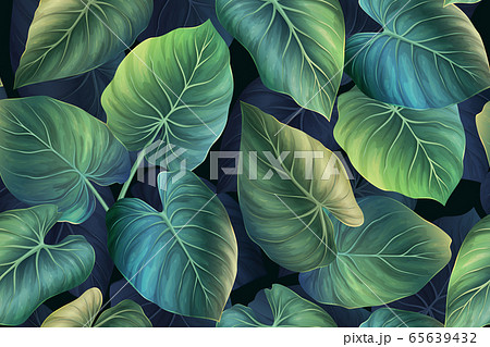 Trendy Tropical Leaves seamless pattern Trendy Tropical Leaves seamless pattern 65639432