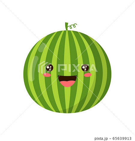 cartoon watermelon isolated on white, vector cartoon watermelon isolated on white, vector 65639913