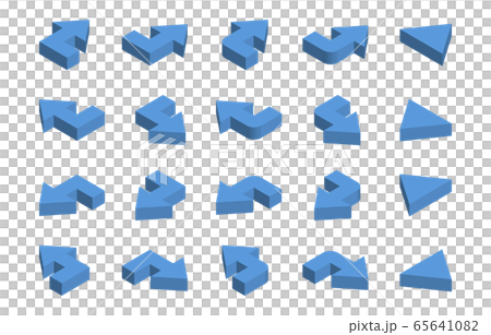 Isometrics arrow icon set 65641082