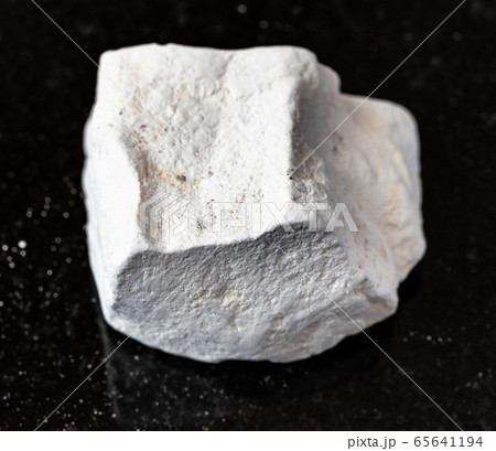 unpolished Chalk stone on black 65641194