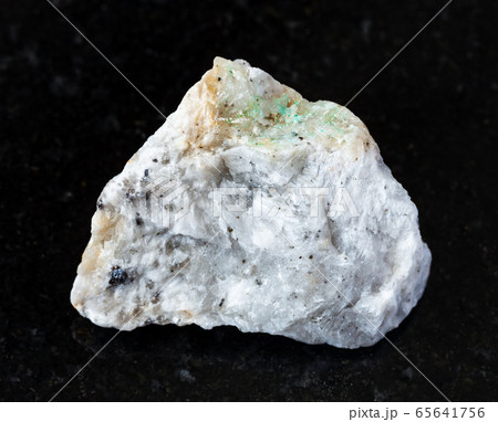 rough Baryte (Barite) ore on black 65641756