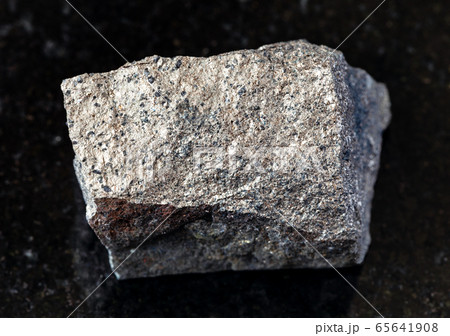 unpolished Pyrrhotite (Pyrotite) rock on black 65641908