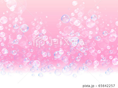 ピンク色の泡の背景素材 炭酸ジュース スパークリングワイン のイラスト素材