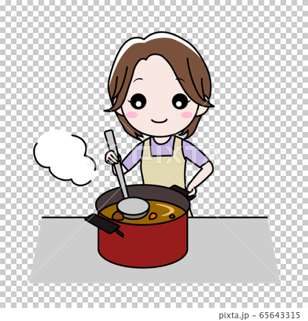 料理を楽しむ女の人 料理を楽しむ女の人 65643315