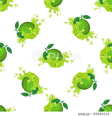 Seamless pattern with fresh bright lime juice Seamless pattern with fresh bright lime juice 65644154