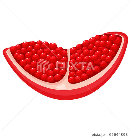 Fresh bright exotic pomegranate chunk isolated on Fresh bright exotic pomegranate chunk isolated on 65644398