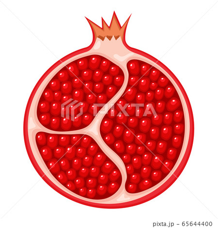 Fresh bright exotic half pomegranate isolated on 65644400