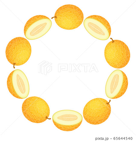 Wreath from yellow honeydew melon with space for 65644540