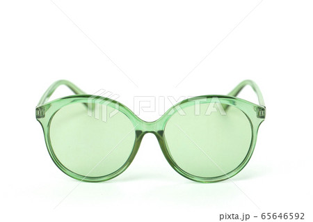 Green vintage glasses isolated on white background Green vintage glasses isolated on white background 65646592