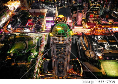 Siam and Rachathewi views from above by night in Bangkok Thailand Siam and Rachathewi views from above by night in Bangkok Thailand 65647939