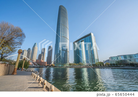 Financial district city buildings 65650444