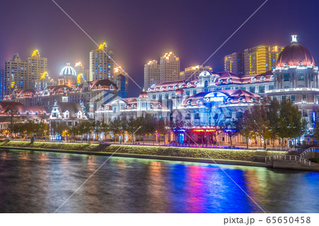 Italian style buildings along the Hai River Italian style buildings along the Hai River 65650458