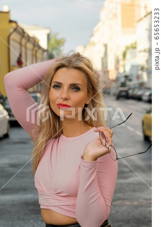Sexy woman on street Sexy woman on street 65653233