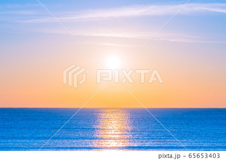 Beautiful tropical nature beach sea ocean at sunset or sunrise Beautiful tropical nature beach sea ocean at sunset or sunrise 65653403