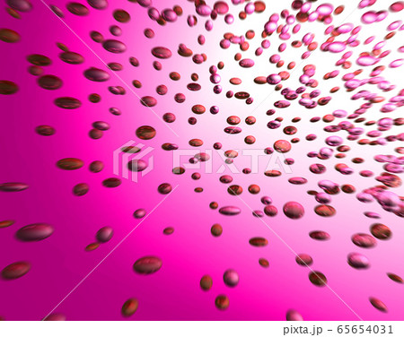 はじける泡のピンクの背景のイラスト素材