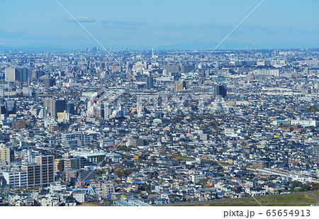 東京風景　2020年　大都会の密集した街並みイメージ　葛飾区　足立区 65654913