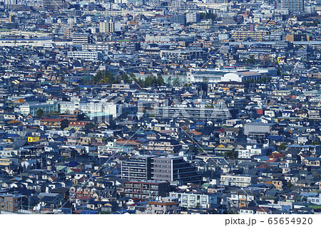 東京風景 年 大都会の密集した街並みクローズアップイメージ 葛飾区の写真素材