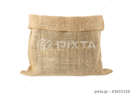 front view of blank sack bag isolated on white background front view of blank sack bag isolated on white background 65655338