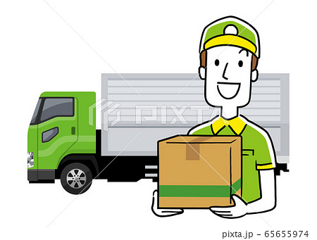 イラスト素材：運送、配達員 65655974