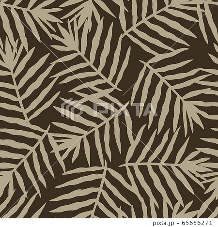 Golden palm leaf seamless pattern. Vintage jungle 65656271