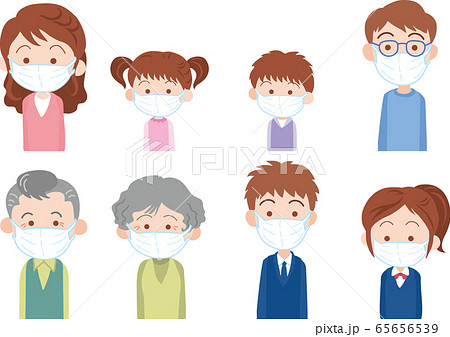 マスク姿の人 65656539
