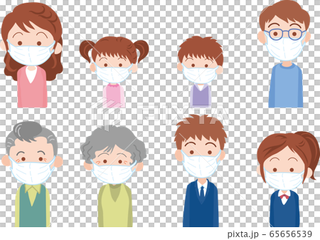 マスク姿の人 65656539