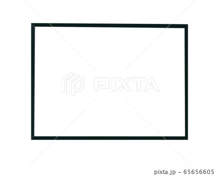 Empty black picture frame isolated on white Empty black picture frame isolated on white 65656605