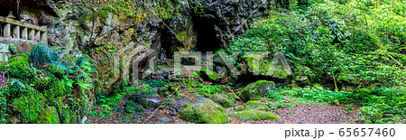 新緑の岩戸神社　パノラマ　【長崎県雲仙市】 65657460