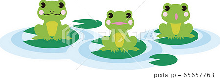 カエルの合唱 梅雨 蛙 歌 イラスト素材のイラスト素材