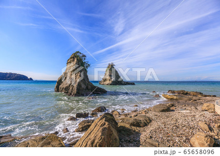 海　岩　空　南房総市富浦町の海岸 65658096