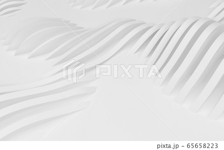 Abstract Curved Shapes. White Circular Background. 65658223
