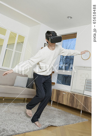 Single life concept, young cheerful Asian man's daily life 438 65658488