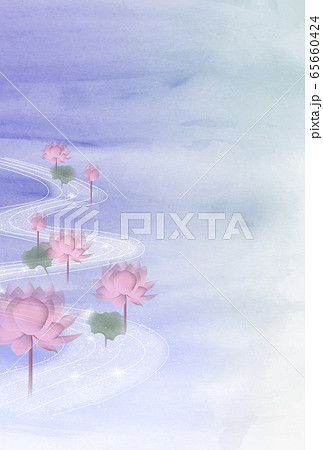 蓮　花　喪中　背景 65660424