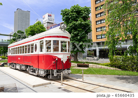 岐阜駅北口駅前広場 名鉄モ510形（丸窓電車）モ513号の展示 65660435