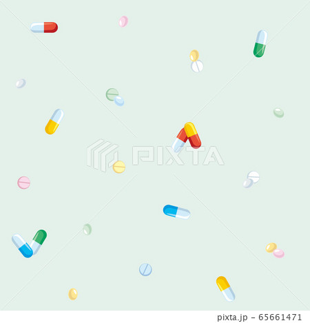 お薬パターン（緑色背景） 65661471