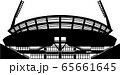 広島の野球場　マツダスタジアム　シルエット 65661645