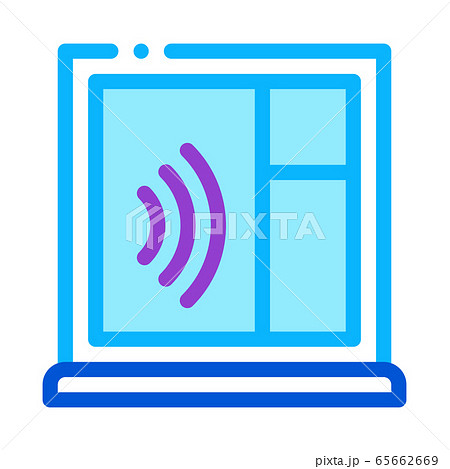 soundproof window icon vector outline illustration 65662669