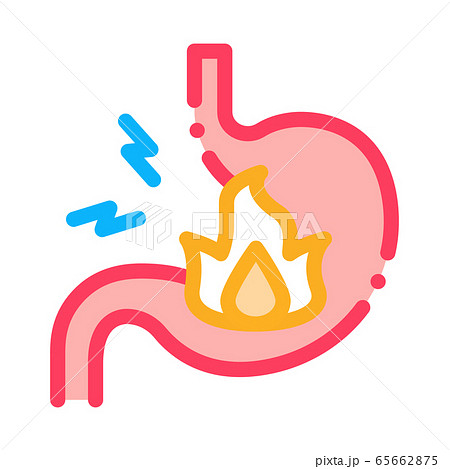 severe heartburn stomach pain icon vector outline illustration severe heartburn stomach pain icon vector outline illustration 65662875