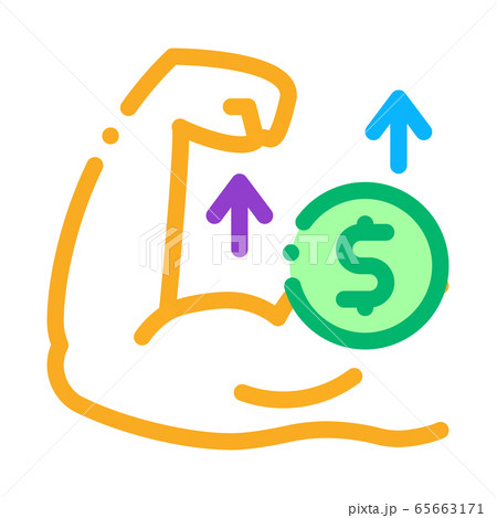money earned by force icon vector outline illustration 65663171